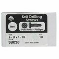 Aceds 8-18 x 1.5 in. Phillips  Pan Head Self Drilling Screw 5034129